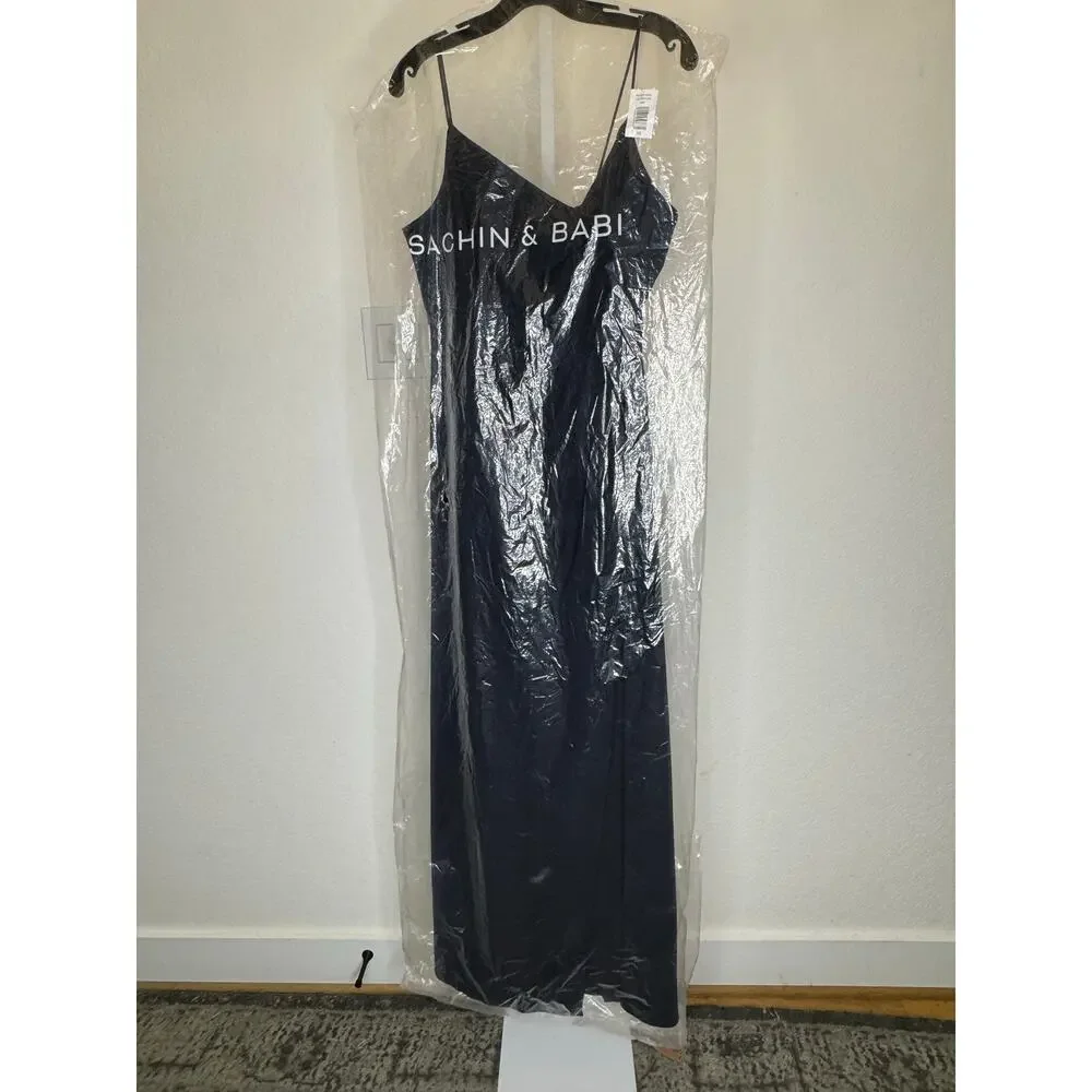 NWT Sachin & Babi Paulina Dress Cowl Neck Gown Navy - Picture 4 of 7